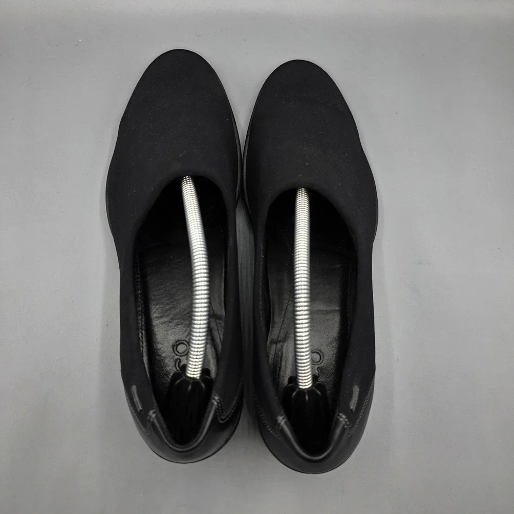 ECCO Rise Shoes Womens 40 Black Gore-Tex Waterproof Slip‎ On Wedge Comfort